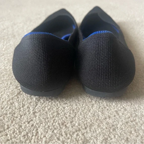 Rothy’s Black Pointed Toe Flats Slip On Shoes Size 10 (Fits like 9.5) - Picture 4 of 8